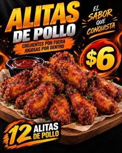 12 alitas de pollo